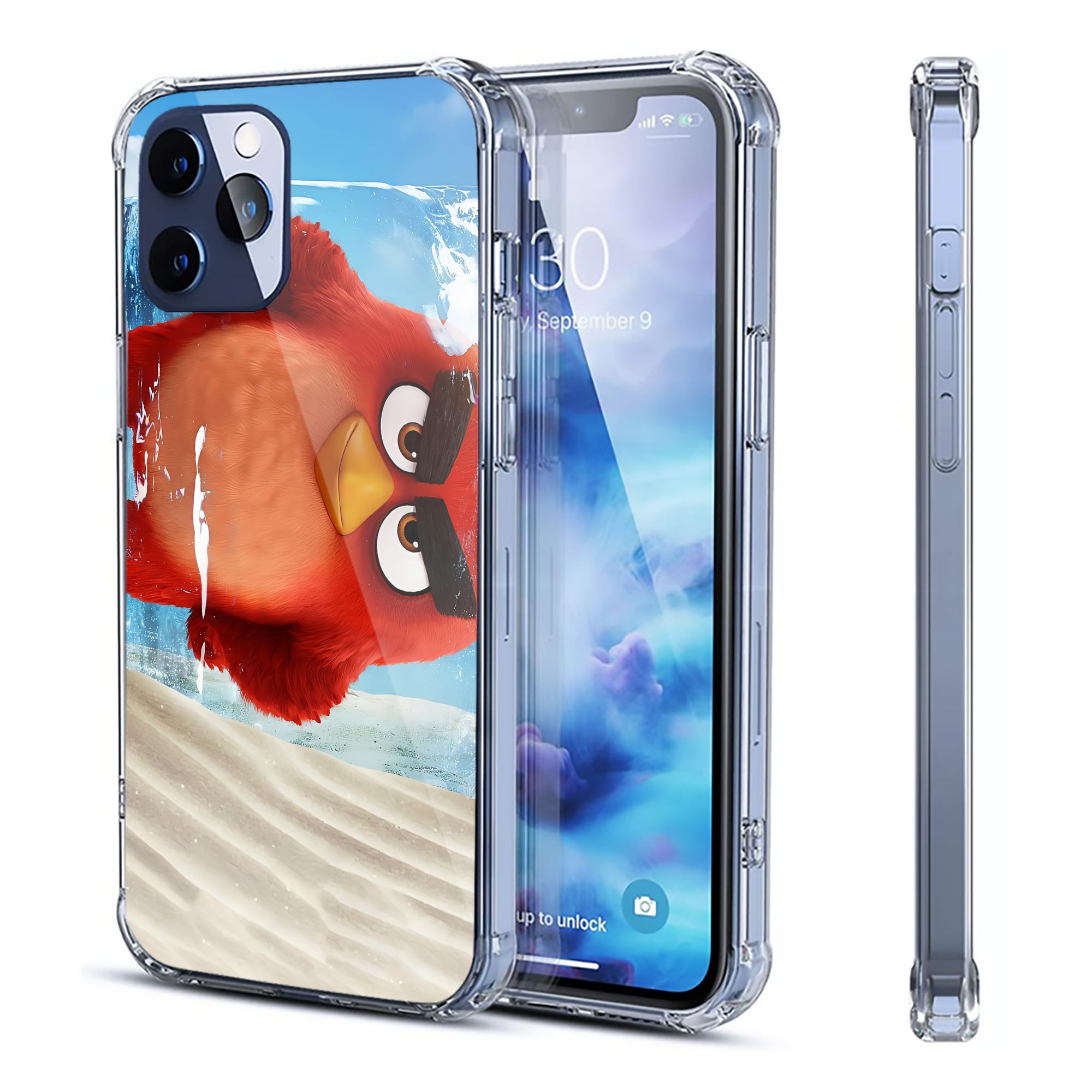 （画像用） Angry Birds アングリーバード 【iPhone 12シリーズ対応】透明スマホケース（クリアソフトケース）
